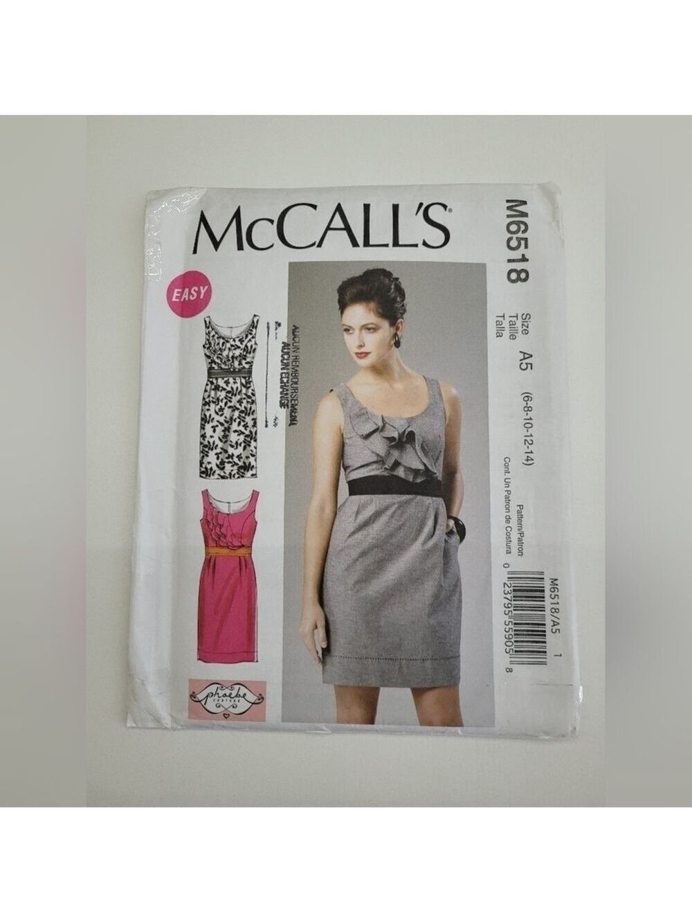 🧵4/$20🧵 McCall's Dress M6518 Sewing Pattern Uncut Size 6-14 DIY Supplies